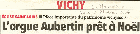 L'orgue Aubertin pr�t � No�l.